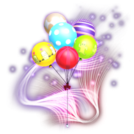 set of ceruleum balloons